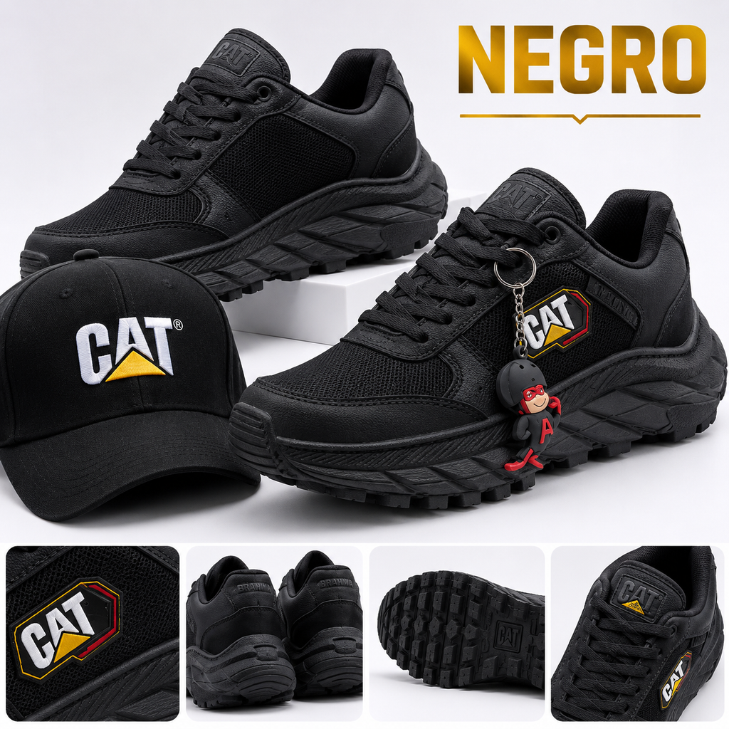 TENIS CAT TRAICTOR + GORRA Y LLAVERO GRATIS