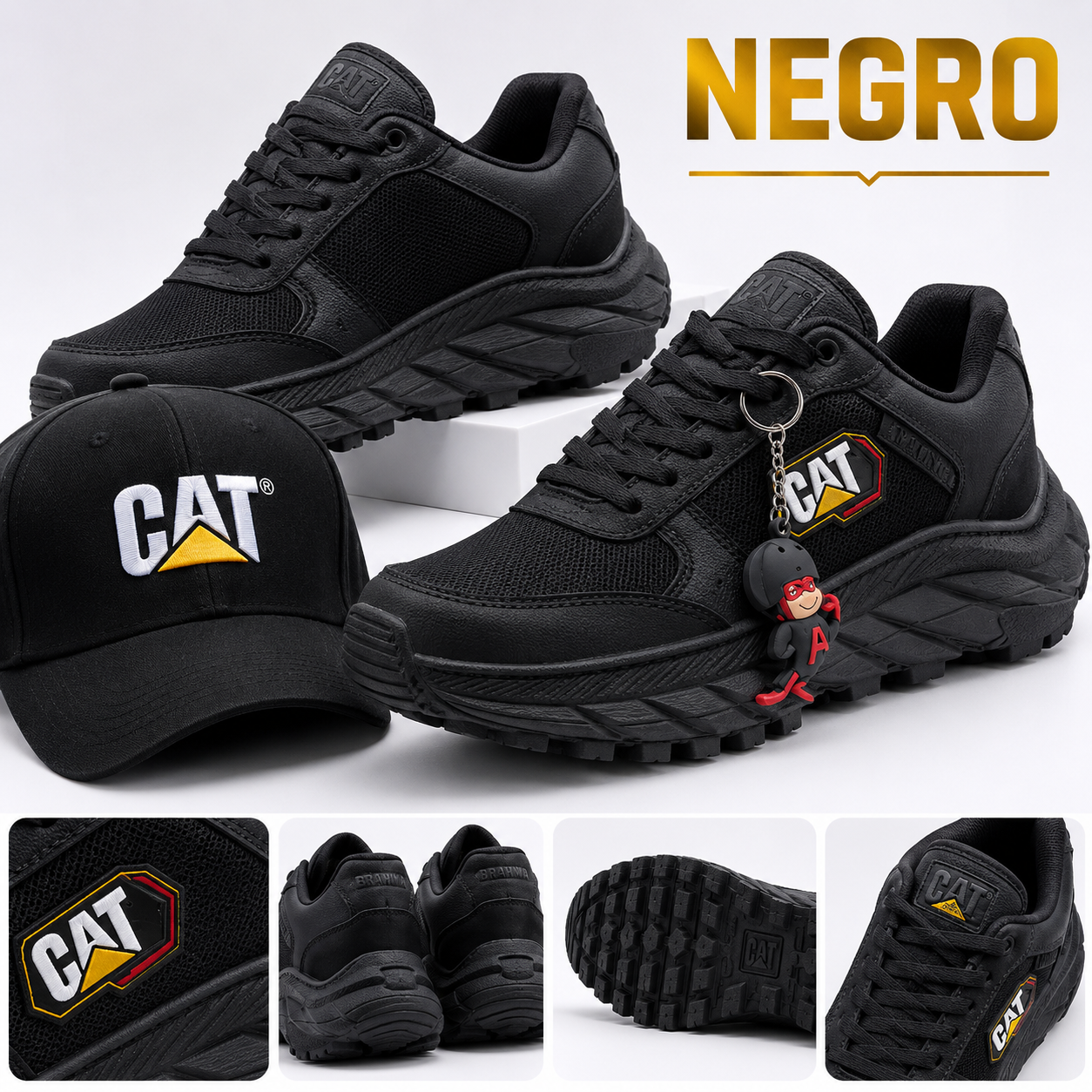TENIS CAT TRAICTOR + GORRA Y LLAVERO GRATIS